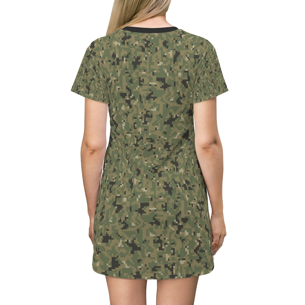 Army print t shirt dress hotsell