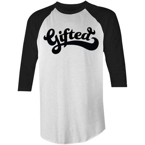 Gifted Varsity Black - 3/4 Sleeve T-Shirt