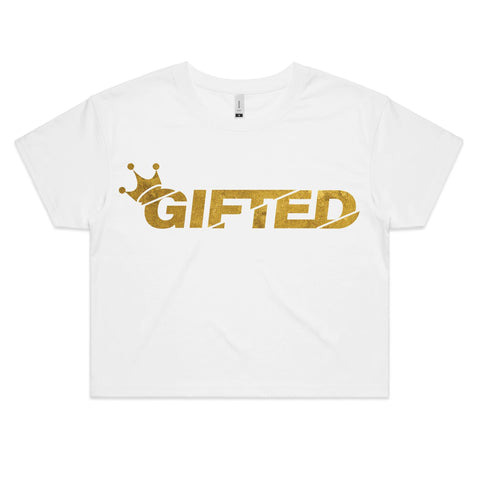 Gifted Gold Crown - Womens Crop Tee